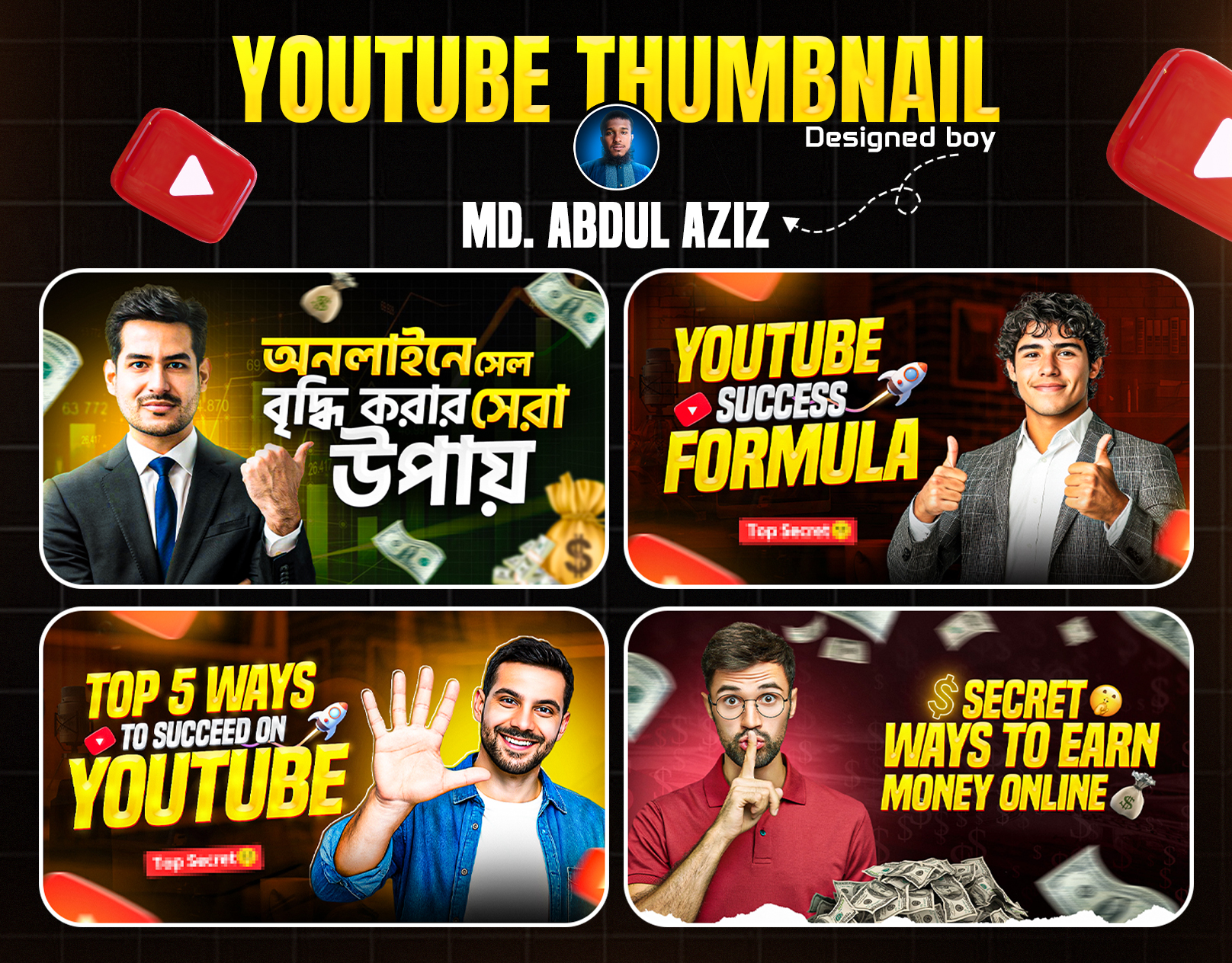 Premium YouTube Thumbnail Design for High CTR