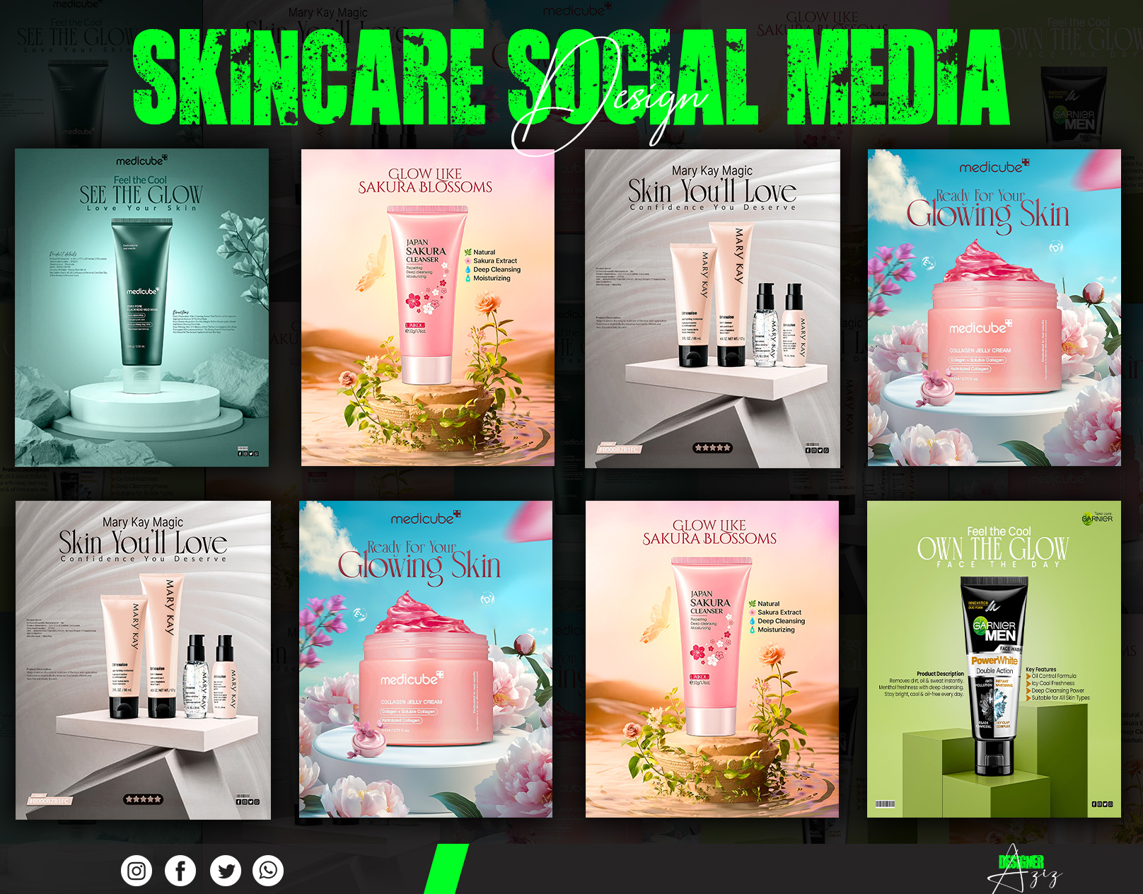 Social Media Post Design for Skincare & Beauty Products