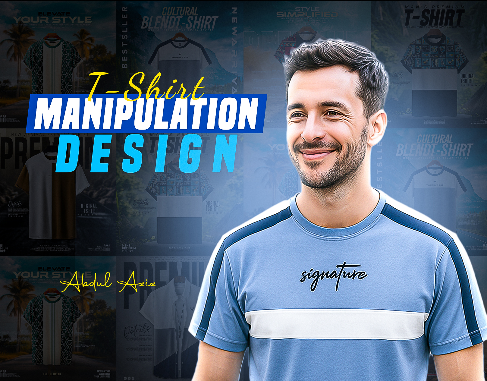 Social Media T-Shirt Poster Design for Fashion Brand